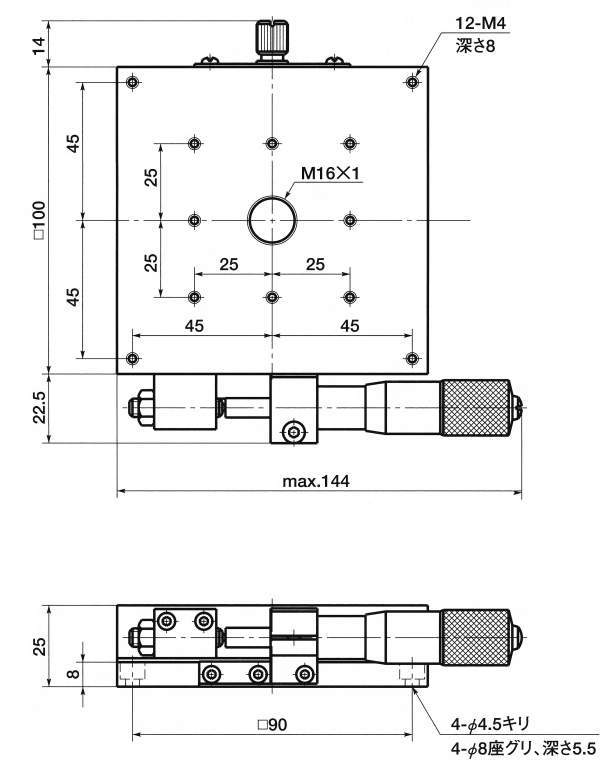 TAM X축알미늄크로스롤러스테이지