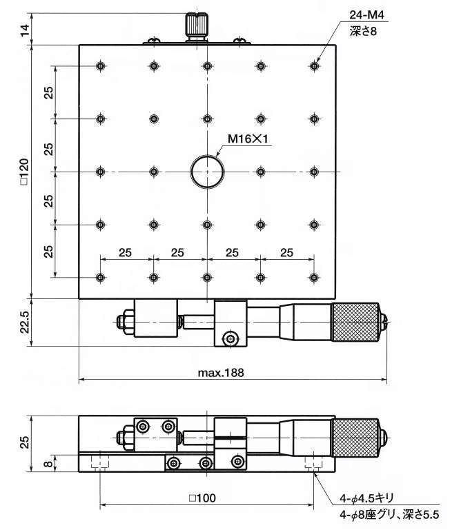 TAM X축알미늄크로스롤러스테이지