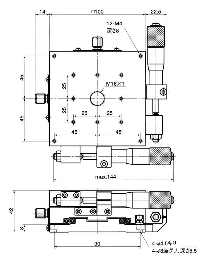 TAM XY축알미늄크로스롤러스테이지