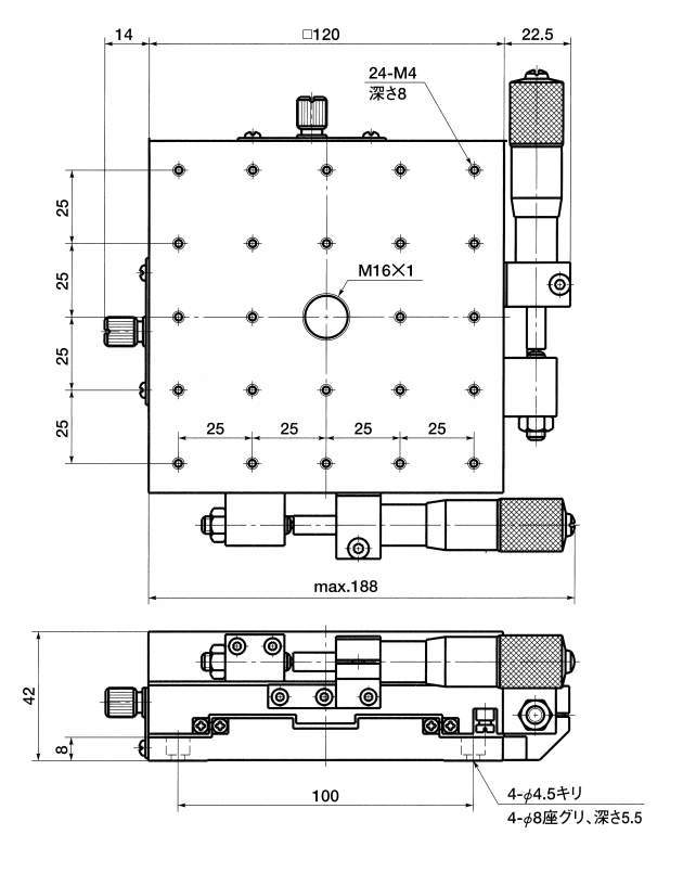 TAM XY축알미늄크로스롤러스테이지