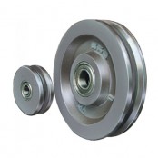 볼베어링들이V차륜