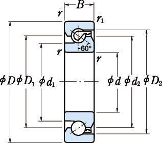 볼나사서포트용스러스트앵귤러볼베어링