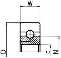 수지베어링 D시리즈 DR-H(외주플랫·표준타입)