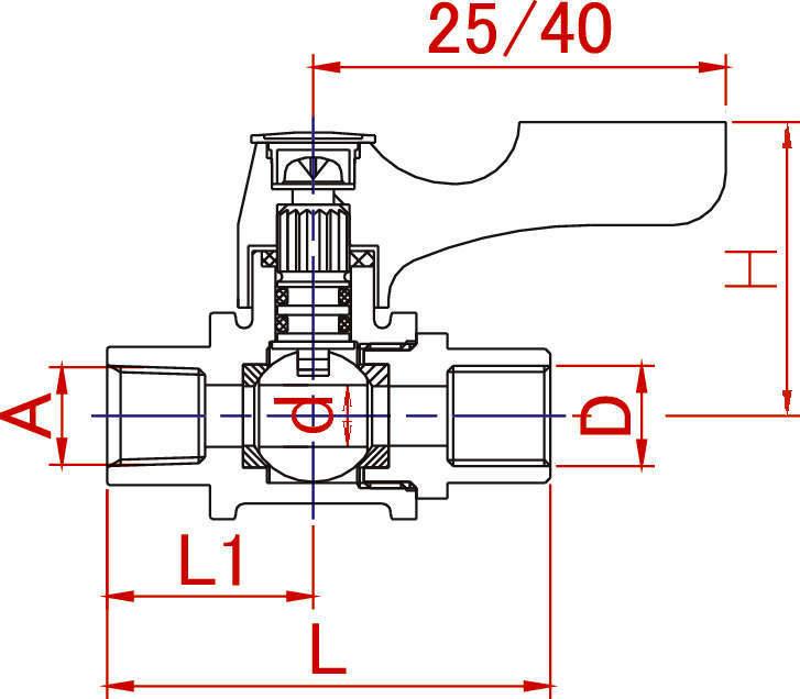에이스볼 스트레이트형 BW 양안쪽나사형