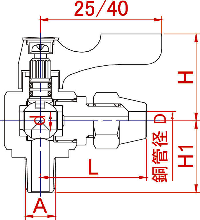 에이스볼 앵글형 BF 동관용플레어형