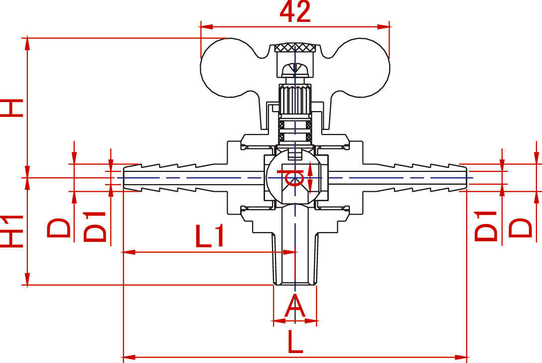 에이스볼 앵글형 BH 절환용호스니플일체형