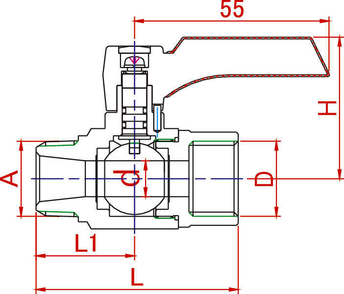 에이스볼ZERO BM 수나사×암나사
