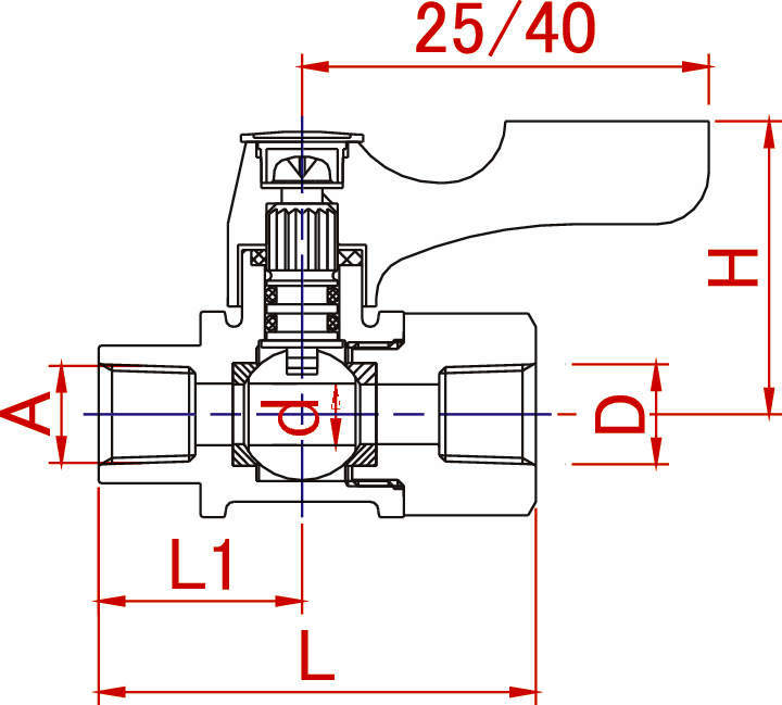 에이스볼 스트레이트형 BW 양내테이퍼나사형