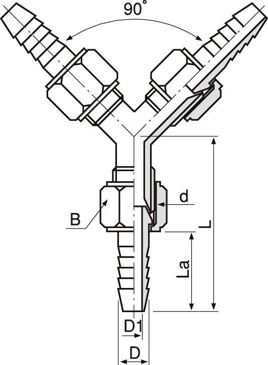 Y형호스조인트(도금처리)