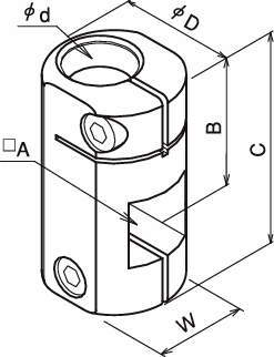 3차원브라켓 사각형구멍타입