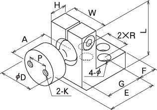 3차원브라켓 L형타입(평면나사구멍가공)