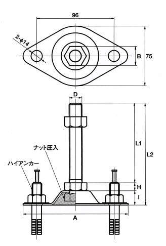 D-E4 앵커완전고정용(앵커취부구멍2군데)