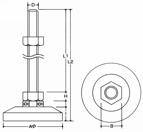 WD-C-R 중량용(H) 러버부착(스러스트베어링장착)