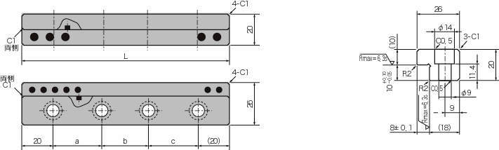 다이슬라이드 L형플레이트 LA