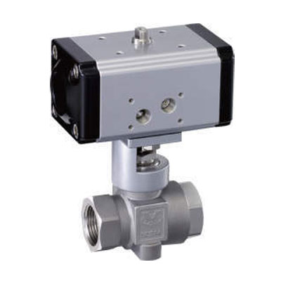 공기압조작복동식자동볼밸브