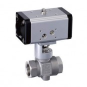 공기압조작복동식자동볼밸브