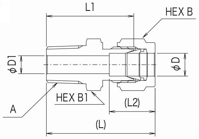파워풀록 하프유니온(R나사)