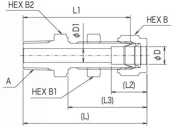 파워풀록 하프판넬유니온(R나사)