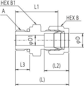 파워풀록 O링식하프유니온(UNF나사)