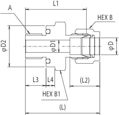 파워풀록 O링식하프유니온(UNF나사)