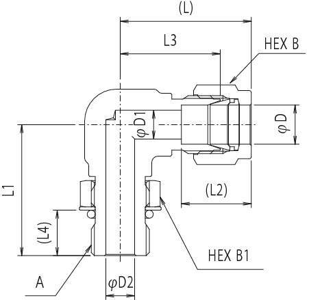 파워풀록 포지션너블엘보유니온(UNF나사)