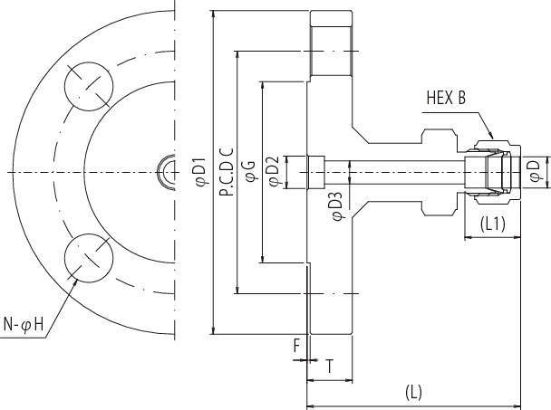 파워풀록 플랜지유니온(ASME클래스150)
