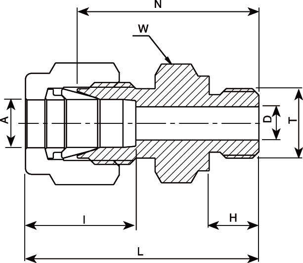 V-Lok 하프유니온(UNF)