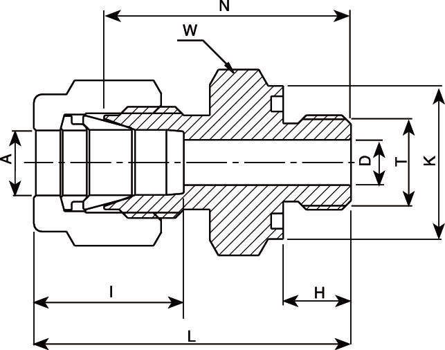 V-Lok 하프유니온(UNF)