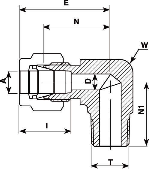 V-Lok 엘보하프유니온(R)