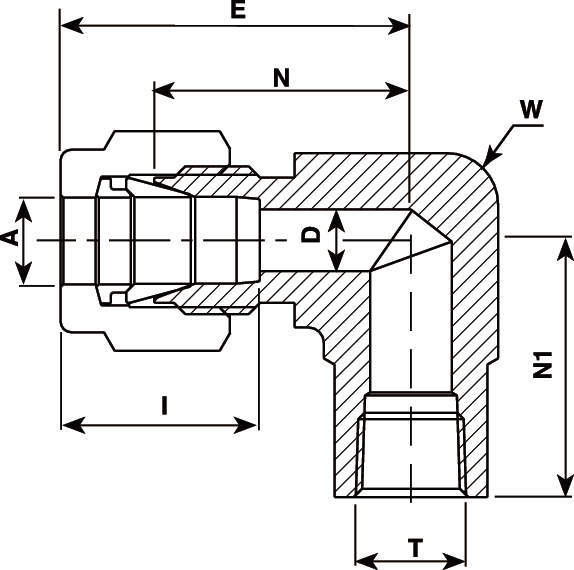 V-Lok 엘보게이지유니온(NPT)