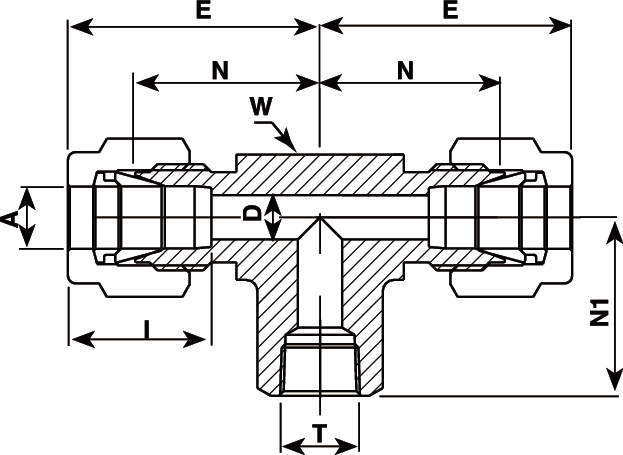 V-Lok 티게이지유니온(NPT)