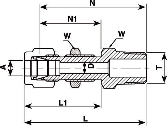 V-Lok 하프판넬유니온(NPT)