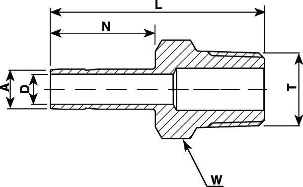 V-Lok 튜브어댑터(NPT)