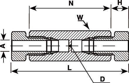 V-Lok 크로마트그래프용튜브컨넥터 스트레이트유니온