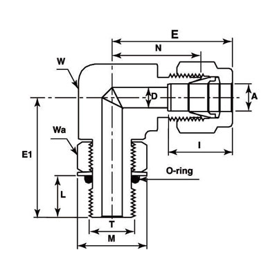 V-Lok 포지션너블타입피팅 엘보하프유니온(UNF)