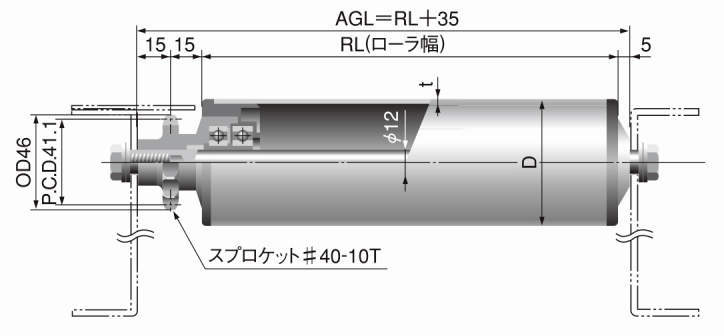 드라이빙롤러(강제구동타입) SERIES FD9(샤프트붙이)