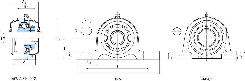 UKP 필로형(테이퍼구멍·커버포함)
