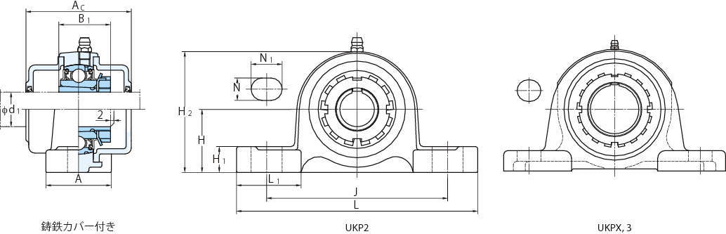 UKP 필로형(테이퍼구멍·커버포함)