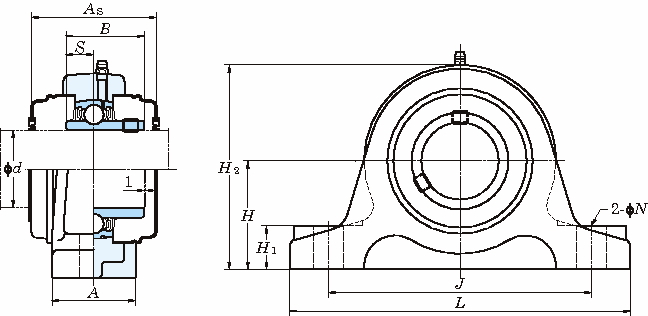 UCIP 두꺼운필로형(원통형구멍·커버포함)