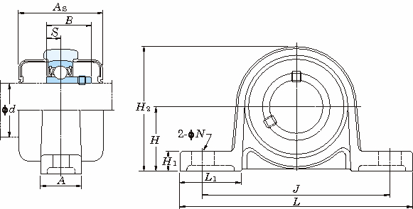 UP 소형·경량필로형(원통형구멍·커버포함)