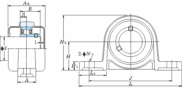 UP 소형·경량필로형(원통형구멍·커버포함)