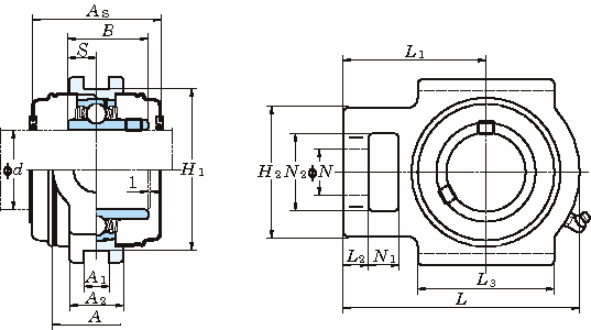 UCT 테이크업형(원통형구멍·커버포함)