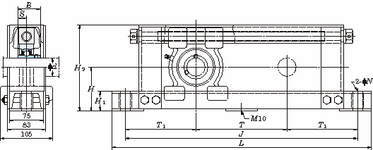 UCTU 홈형강제프레임붙이테이크업형(원통형구멍)