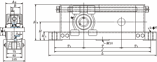 UCTU 홈형강제프레임붙이테이크업형(원통형구멍·커버포함)