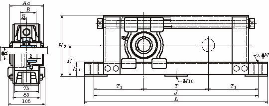 UCTU 홈형강제프레임붙이테이크업형(원통형구멍·커버포함)