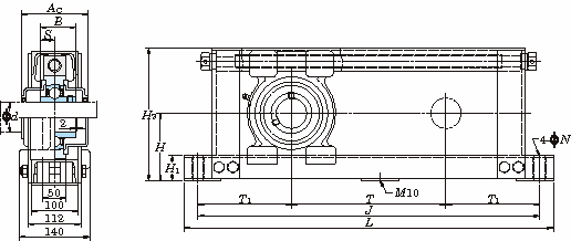 UCTU 홈형강제프레임붙이테이크업형(원통형구멍·커버포함)