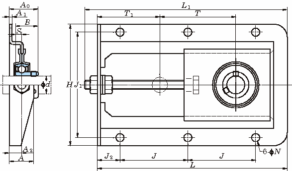 SBPTH 강판제프레임붙이테이크업형(원통형구멍)
