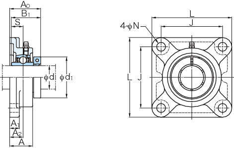 NCF 각플랜지형(동심칼라포함)