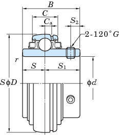 UC-L3 인서트베어링(원통형구멍·3중씰)