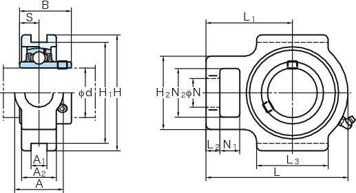 내식시리즈 UCST-H1S6 스테인레스테이크업형(원통형구멍)